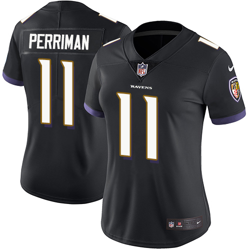 Womens NFL Baltimore Ravens #11 Perriman Black Vapor Limited Jersey