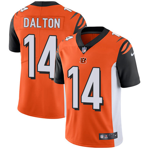NFL Cincinnati Bengals #14 Dalton Orange Vapor Limited Jersey