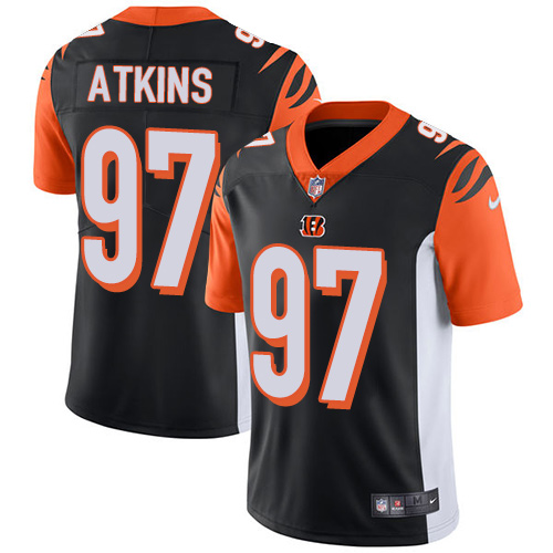 NFL Cincinnati Bengals #97 Atkins Black Vapor Limited Jersey