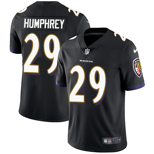 NFL Baltimore Ravens #29 Humphrey Black Vapor Limited Jersey