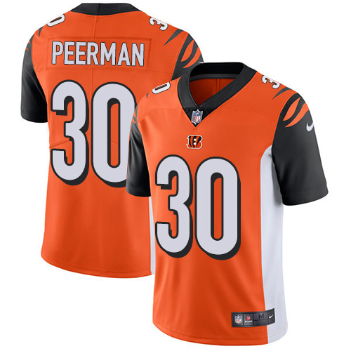NFL Cincinnati Bengals #30 Peerman Orange Vapor Limited Jersey
