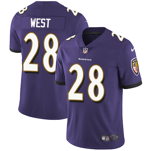NFL Baltimore Ravens #28 West Purple Vapor Limited Jersey