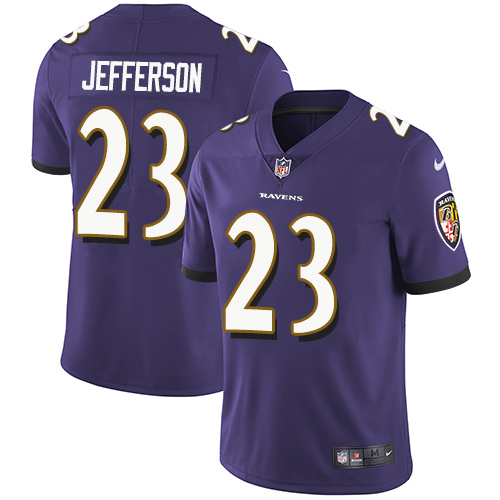 NFL Baltimore Ravens #23 Jefferson Purple Vapor Limited Jersey