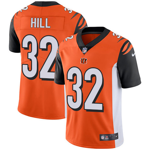NFL Cincinnati Bengals #32 Hill Orange Vapor Limited Jersey
