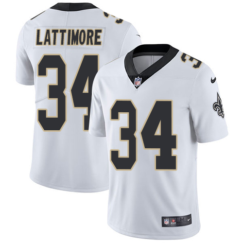 NFL New Orleans Saints #34 Lattimore White Vapor Limited Jersey