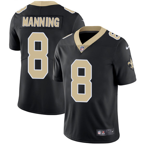 NFL New Orleans Saints #8 Manning Black Vapor Limited Jersey