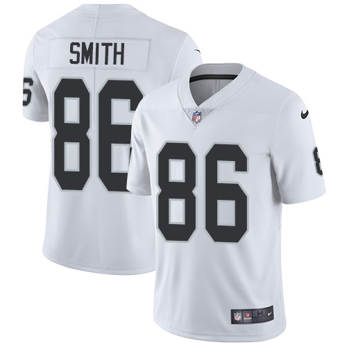 NFL Oakland Raiders #86 Smith White Vapor Limited Jersey