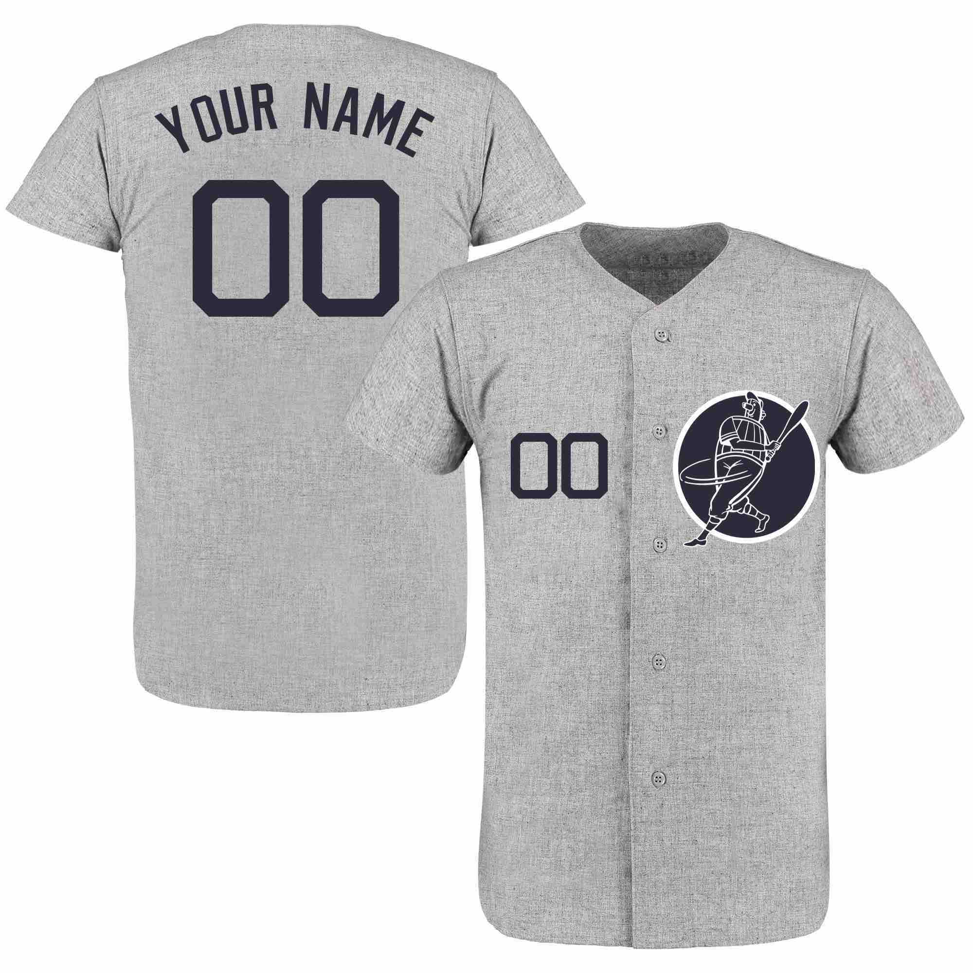MLB New York Yankees Personalized Grey Color Jersey
