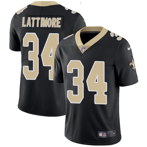 NFL New Orleans Saints #34 Lattimore Black Vapor Limited Jersey
