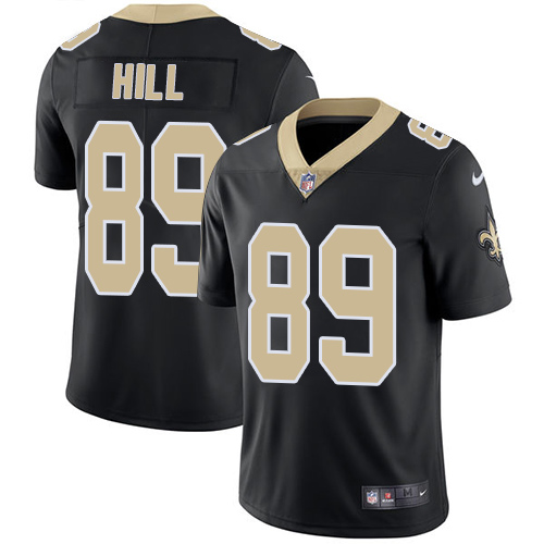 NFL New Orleans Saints #89 Hill Black Vapor Limited Jersey