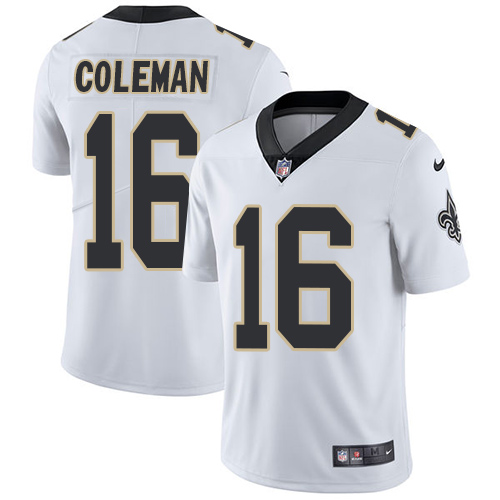 NFL New Orleans Saints #16 Coleman White Vapor Limited Jersey