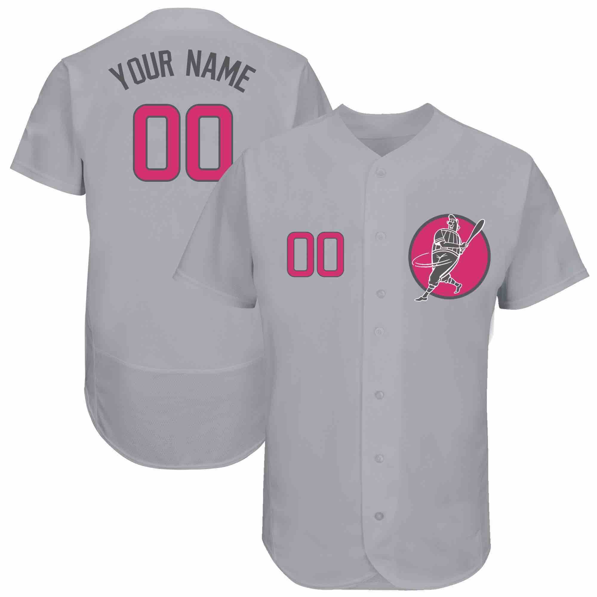 MLB Chicago Cubs Personalized Grey Elite Jersey