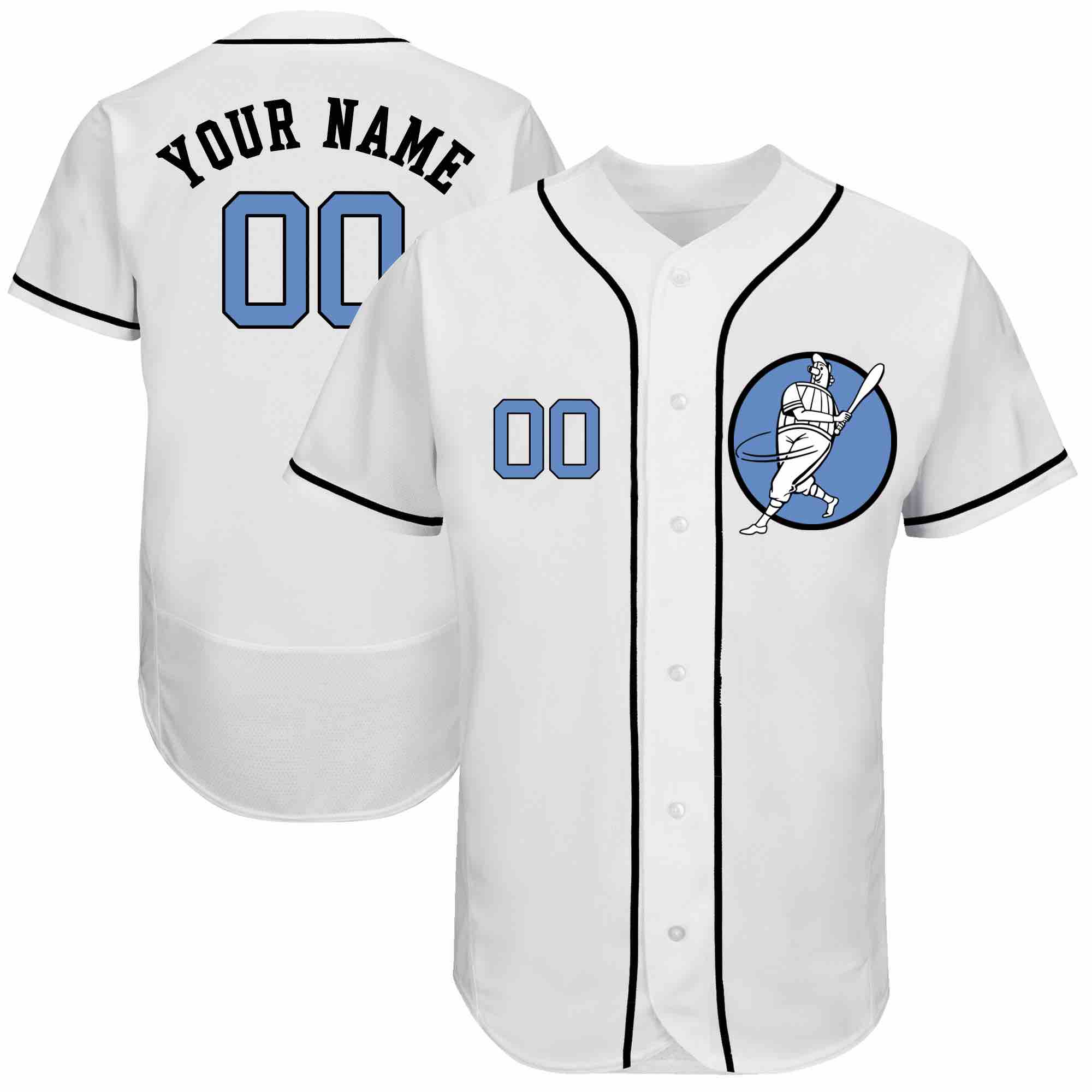 MLB Houston Astros Personalized White Blue Number Elite Jersey