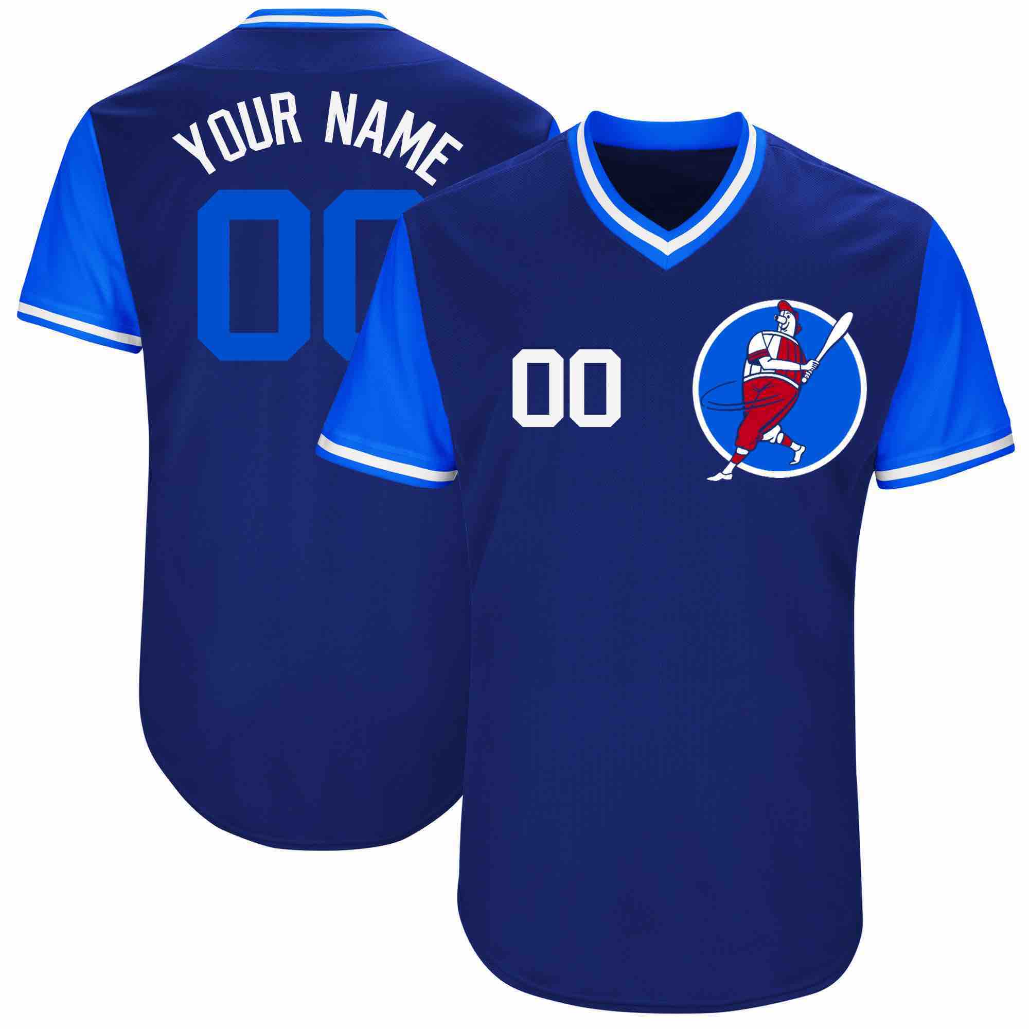 MLB Chicago Cubs Personalized Blue Pullover Jersey