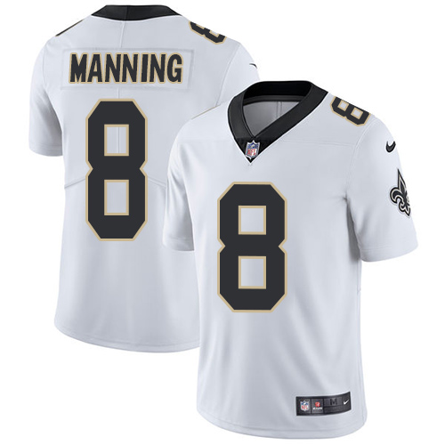 NFL New Orleans Saints #8 Manning White Vapor Limited Jersey
