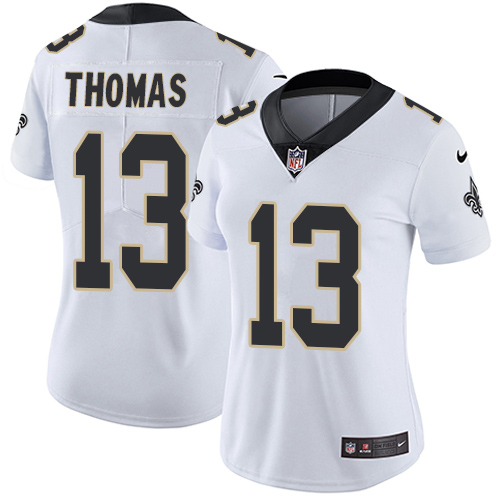 Womens NFL New Orleans Saints #13 Thomas White Vapor Limited Jersey