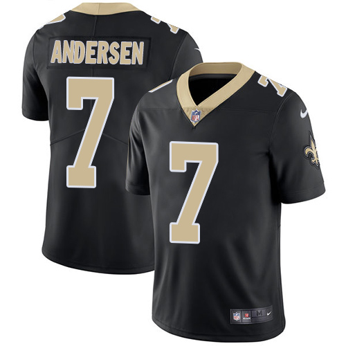 NFL New Orleans Saints #7 Andersen Black Vapor Limited Jersey