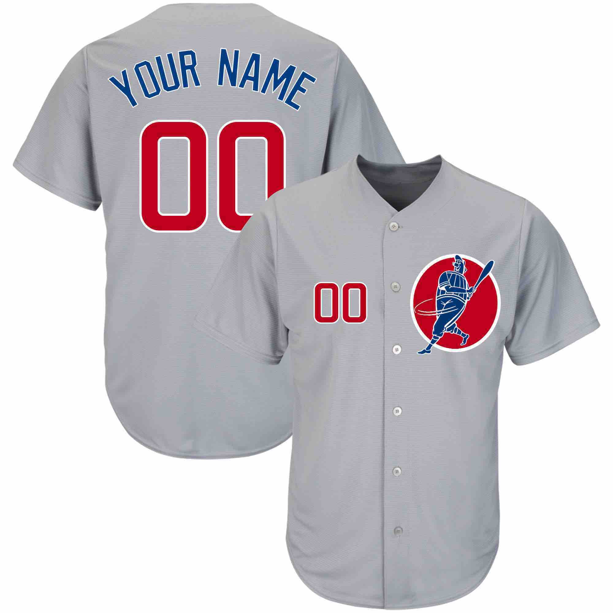 MLB Chicago Cubs Personalized Grey Color Jersey