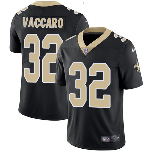 NFL New Orleans Saints #32 Vaccaro Black Vapor Limited Jersey