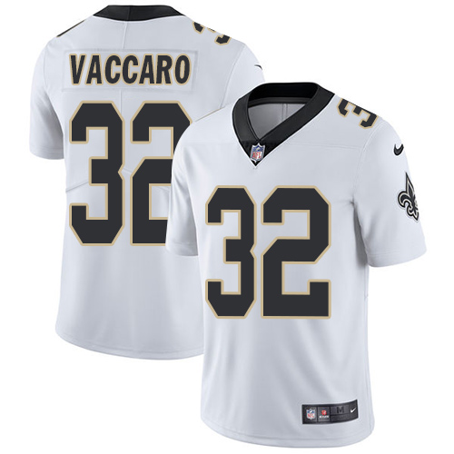 NFL New Orleans Saints #32 Vaccaro White Vapor Limited Jersey