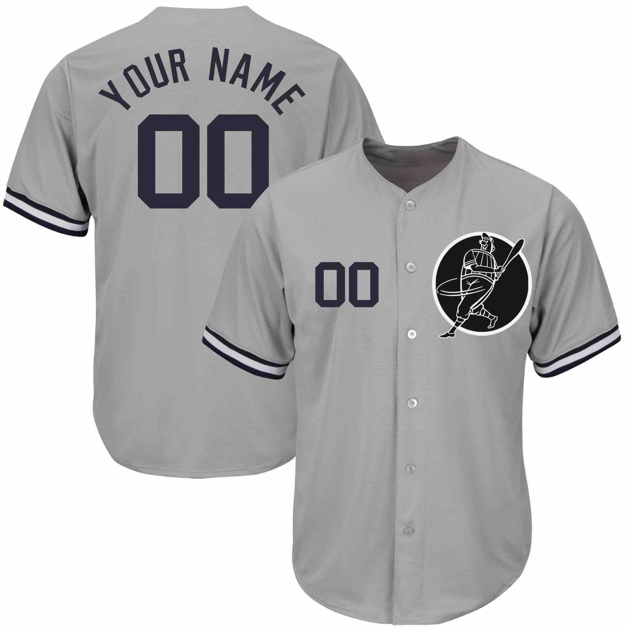 MLB New York Yankees Personalized Grey Jersey