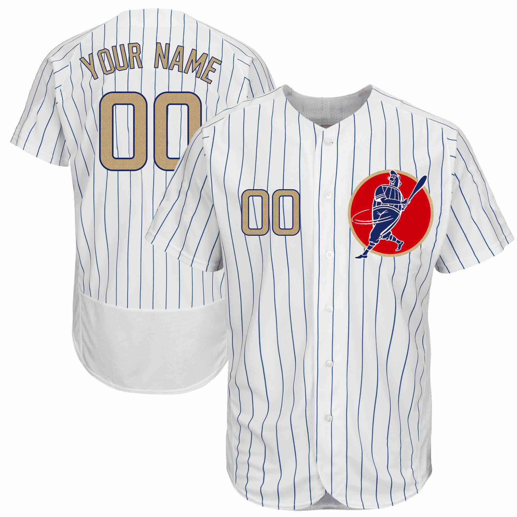 MLB Chicago Cubs Personalized White Gold Number Elite Jersey