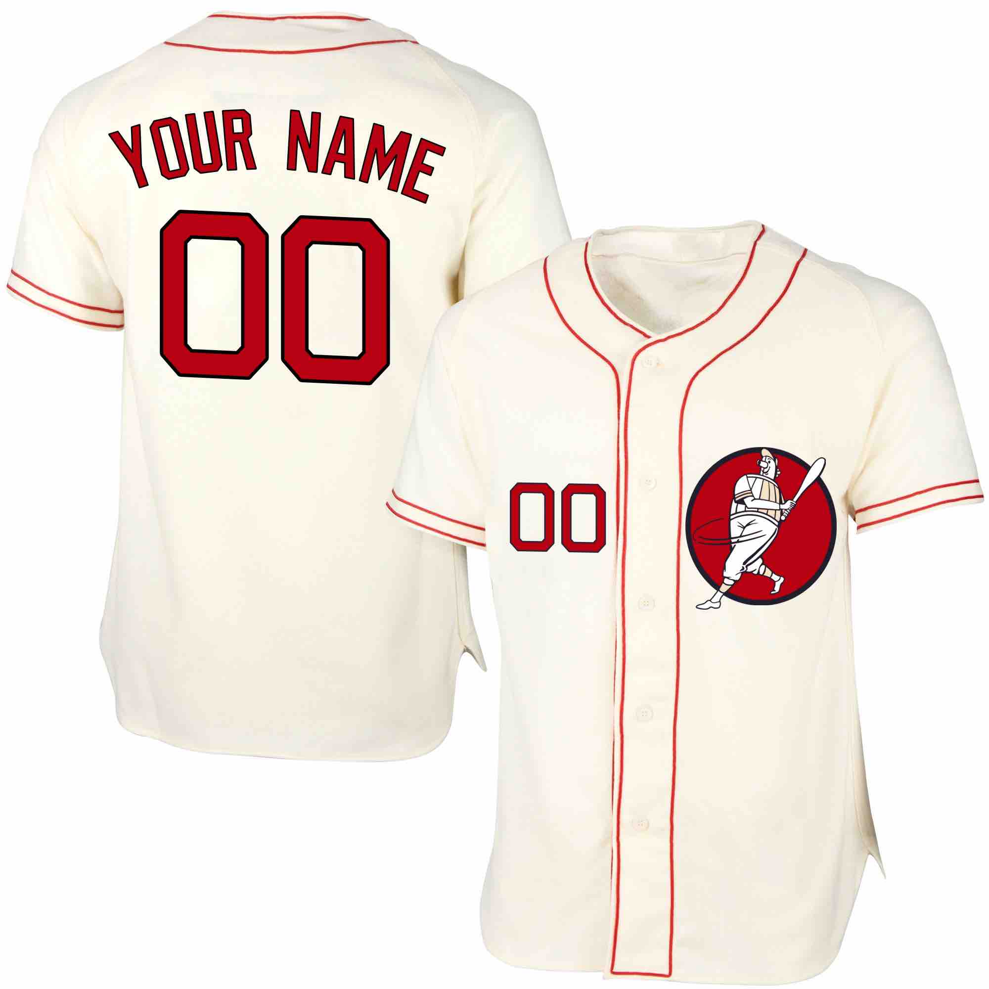 MLB Boston Red Sox Personalized Cream Jersey