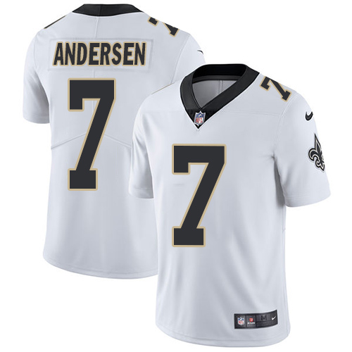 NFL New Orleans Saints #7 Andersen White Vapor Limited Jersey