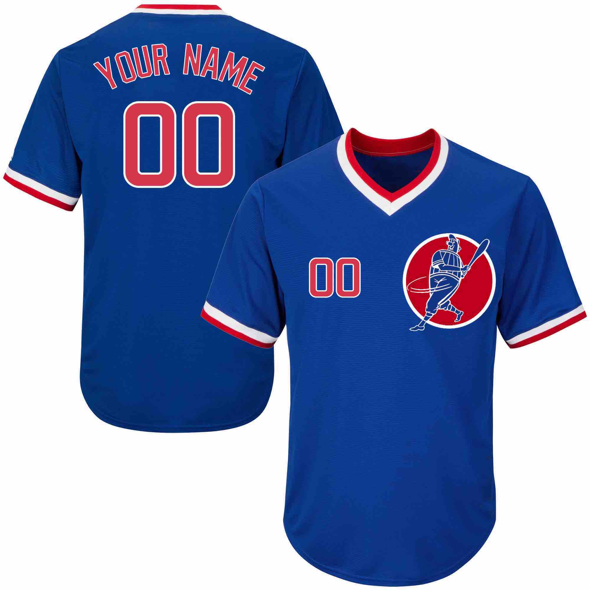 MLB Chicago Cubs Personalized Blue Color Pullover Jersey