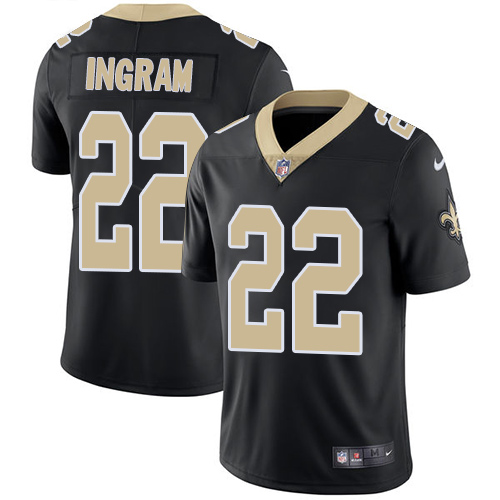 NFL New Orleans Saints #22 Ingram Black Vapor Limited Jersey