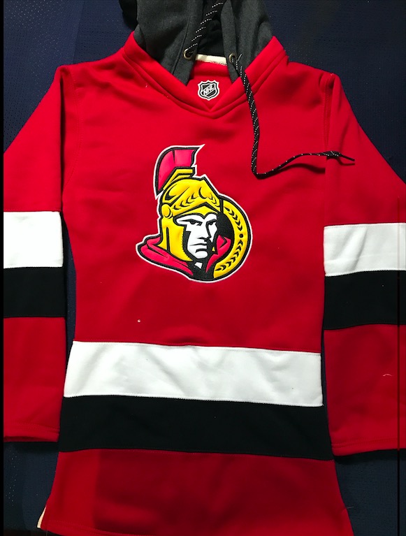 Womens NHL Ottawa Senators Personalized Red Hoodie