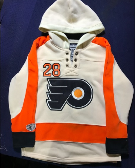 NHL Philadelphia Flyers #28 Personalized Cream Hoodie