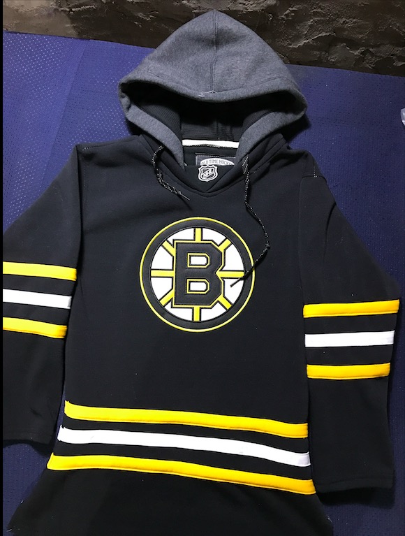 Womens NHL Boston Bruins Personalized Black Hoodie