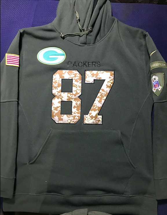 NFL Green Bay Packers #87 Nelson Salute to Service Hoodie