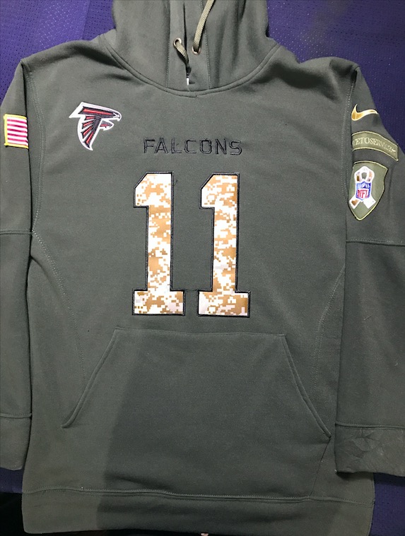 NFL Atlanta Falcons #11 Jones Salute to Service Hoodie