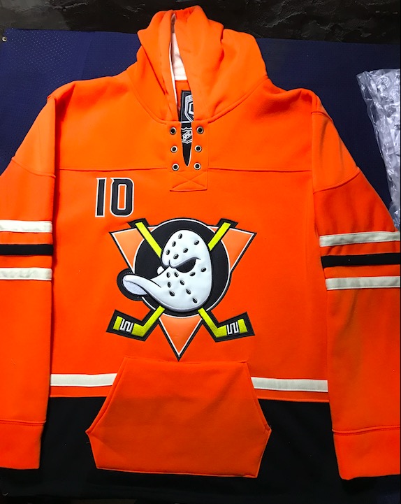 NHL Anaheim Ducks #10 Perry Orange Personalized Hoodie