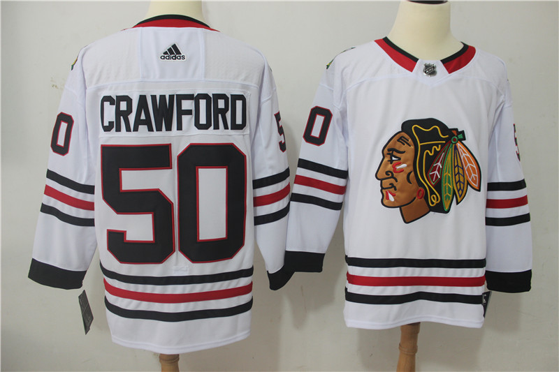 Adidas Chicago Blackhawks #50 Crawford White Jersey