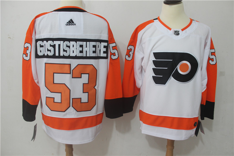 Adidas NHL Philadelphia Flyers #53 Gostisbehere White Jersey