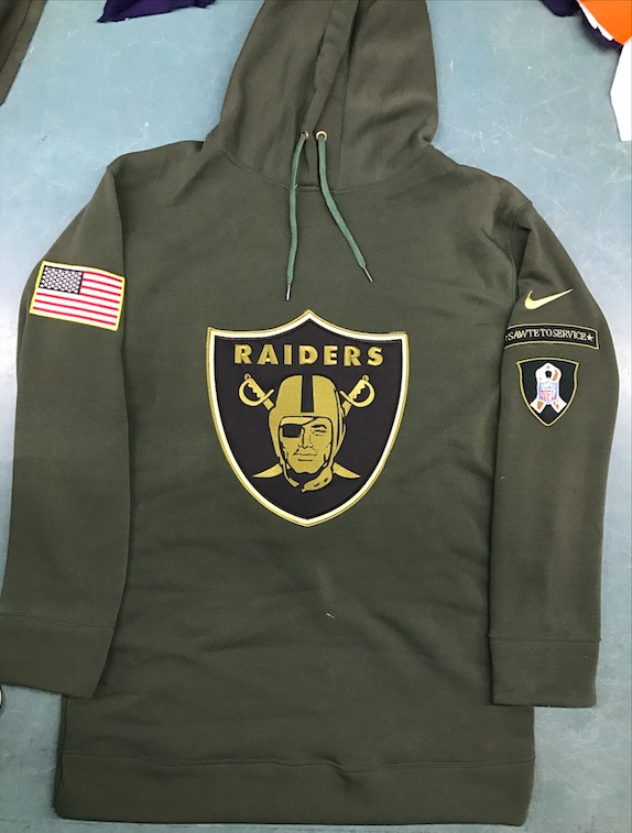 NFL Oakland Raiders Olive Personalized Hoodie