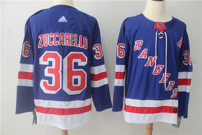 Adida NHL New York Rangers #36 Zuccarello Blue Jersey