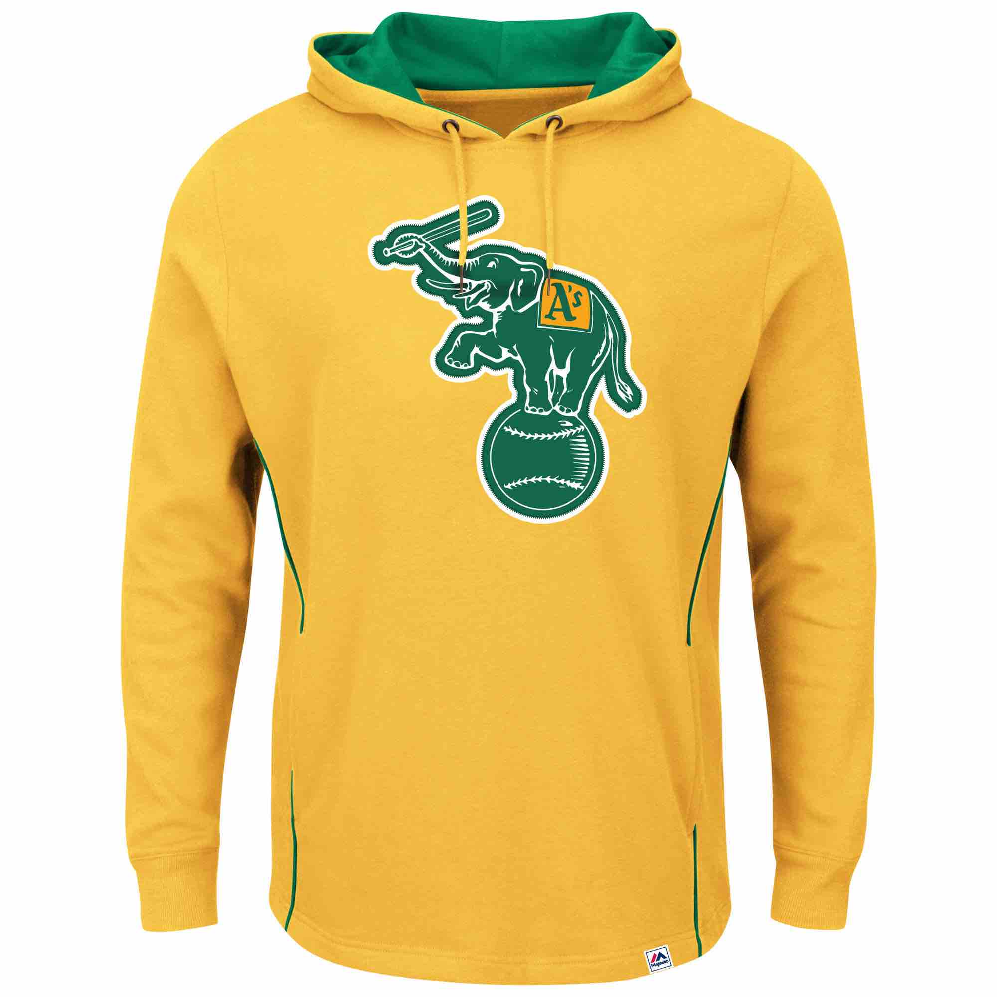 MLB Oakland Athletics Personalized Yellow Stitched Hoodie
