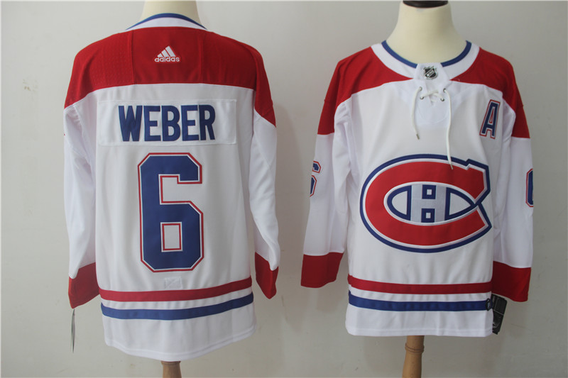 Adidas NHL Montreal Canadiens #6 Weber White Jersey