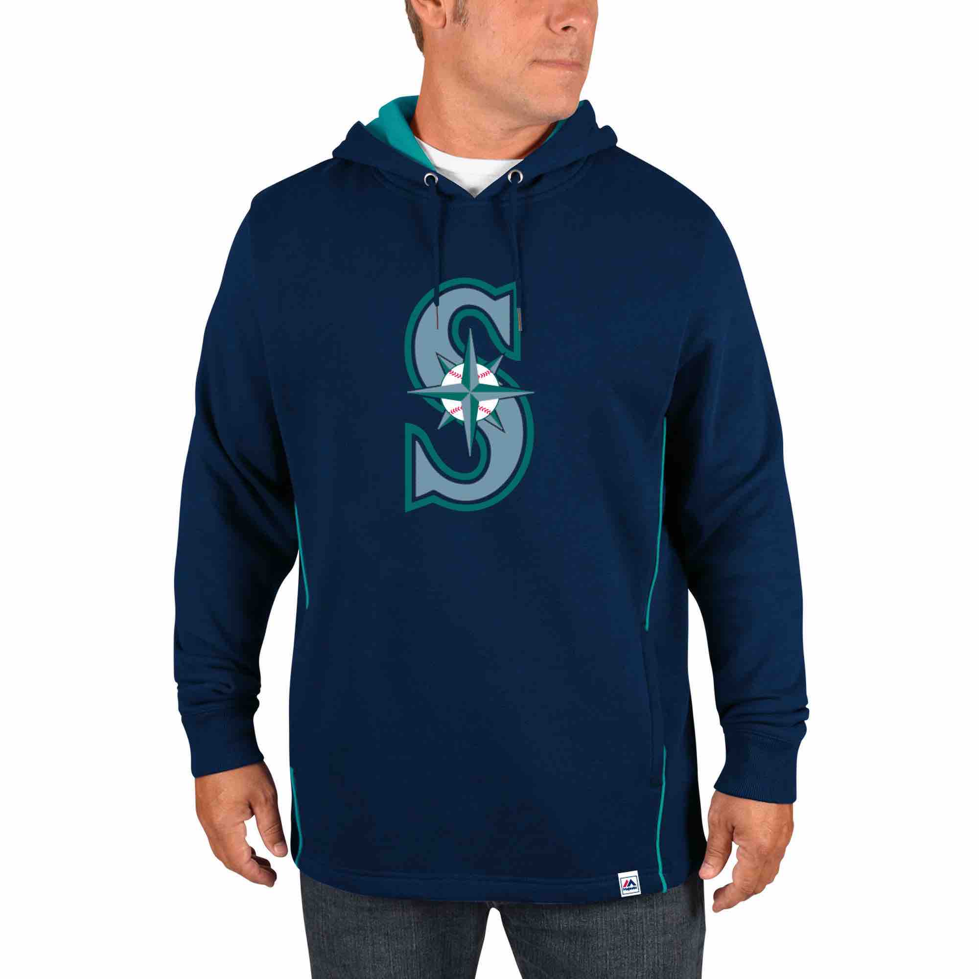 MLB Seattle Mariners Personalized Blue Stitched Hoodie