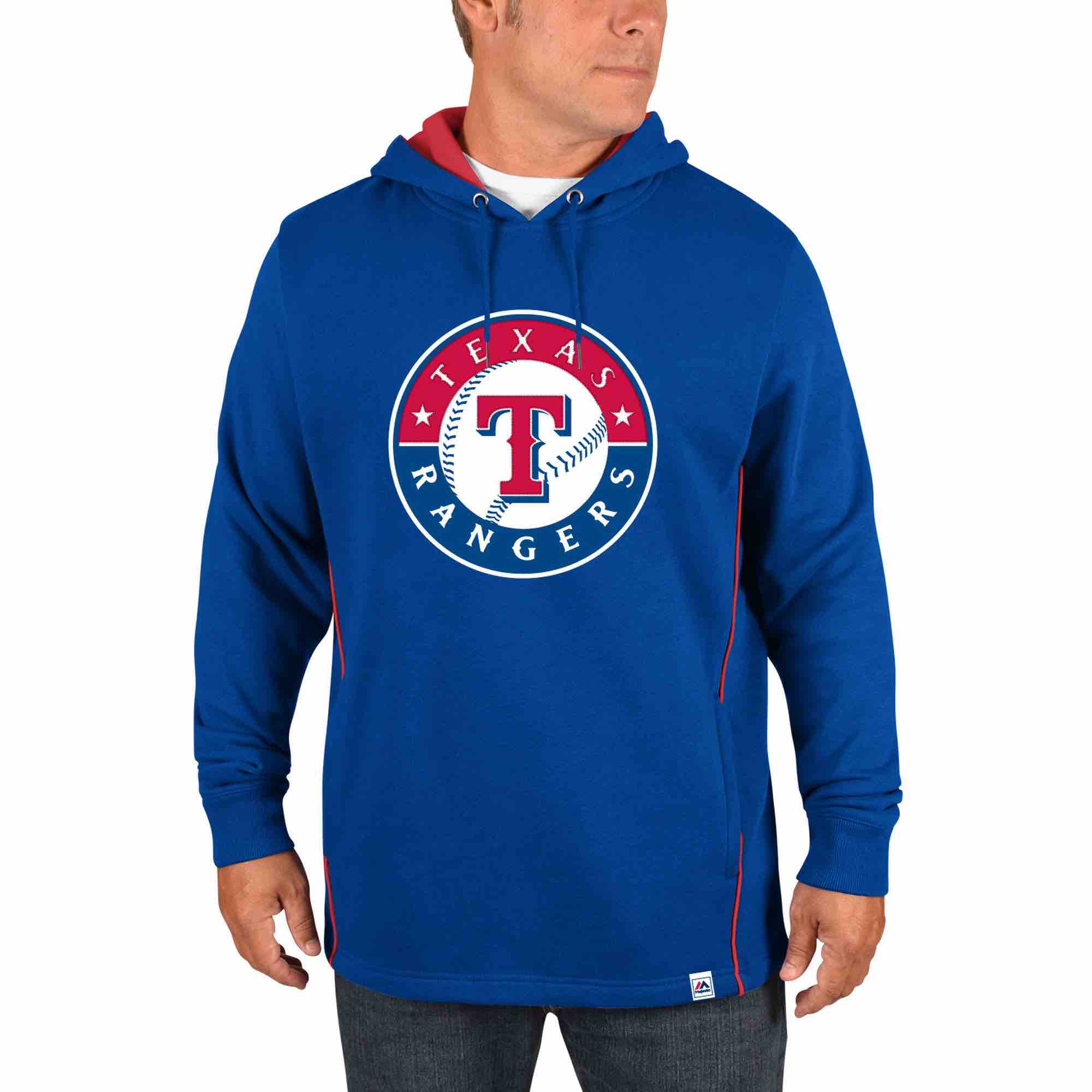 MLB Texas Rangers Personalized Blue Stitched Hoodie