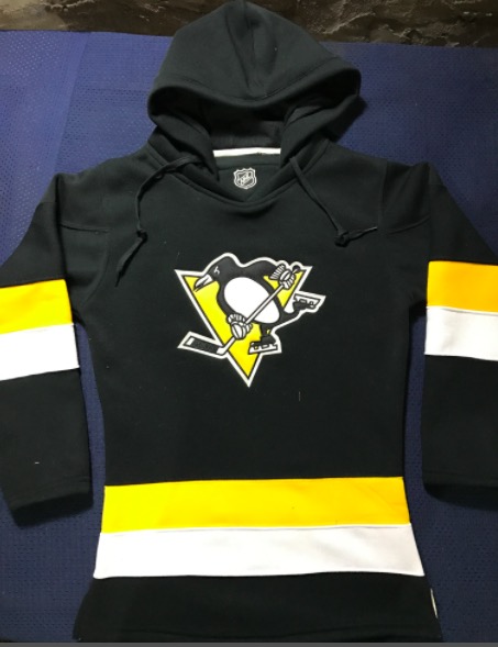 Womens NHL Pittsburgh Penguins Personalized Black Hoodie