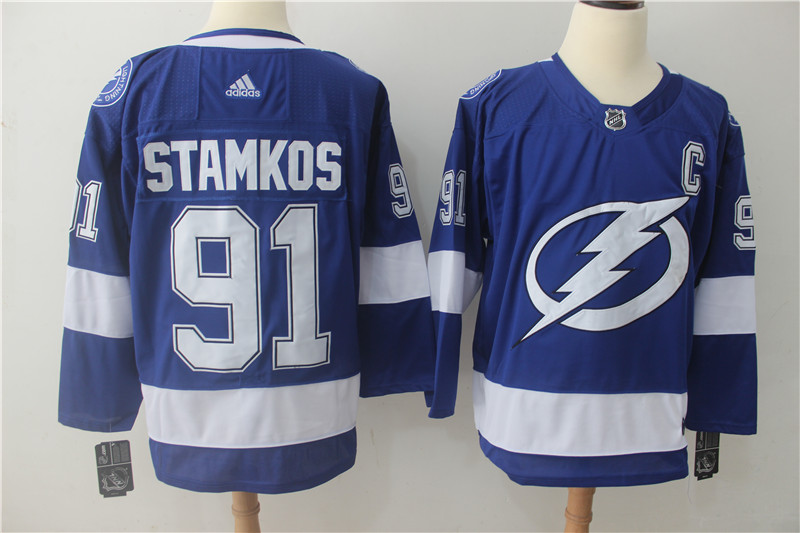 Adidas NHL Tampa Bay Lightning #91 Stamkos Blue Jersey