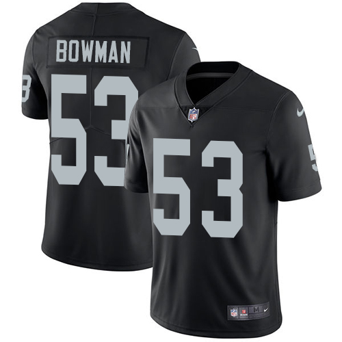 NFL Oakland Raiders #53 Bowman Black Vapor Limited Jersey