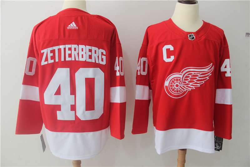 Adidas NHL Detroit Red Wings #40 Zetterberg Red Jersey 