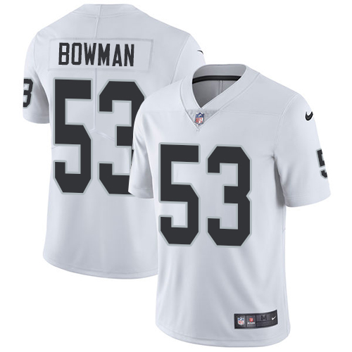 NFL Oakland Raiders #53 Bowman Vapor Limited White Jersey