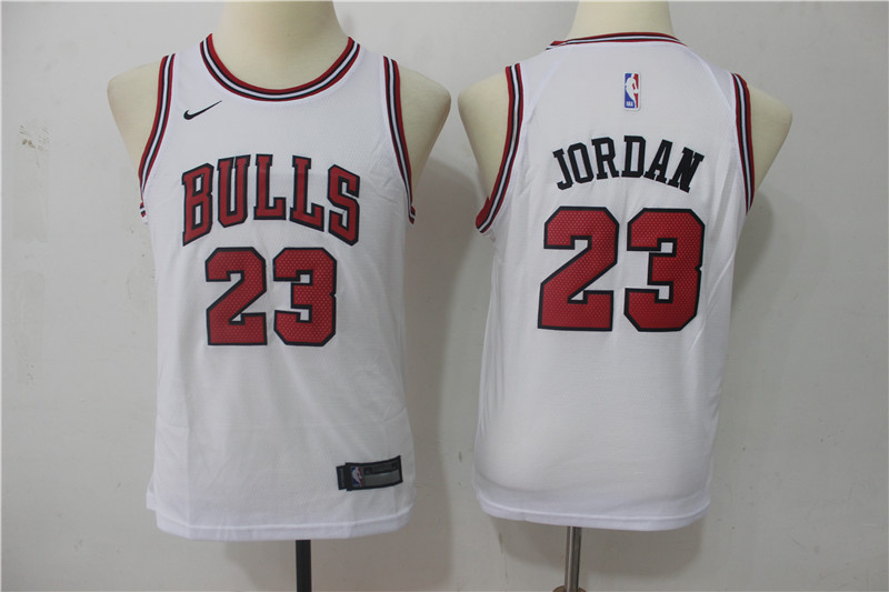 Kids NBA Chicago Bulls #23 Jordan White Jersey